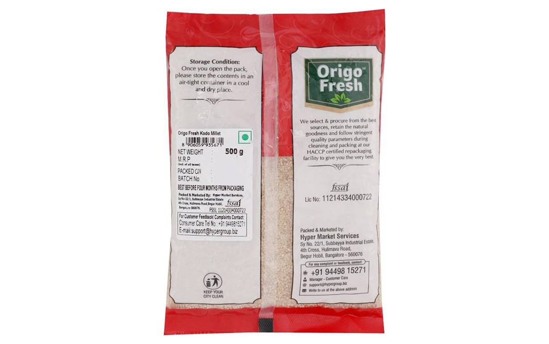 Origo Fresh Kodo Millet    Pack  500 grams